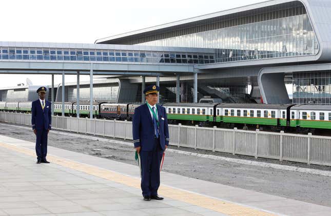 Ready to receive the train.
