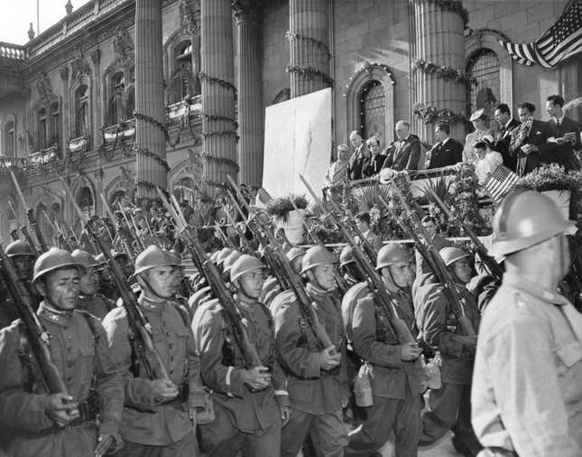 President Roosevelt visits Monterrey in 1943