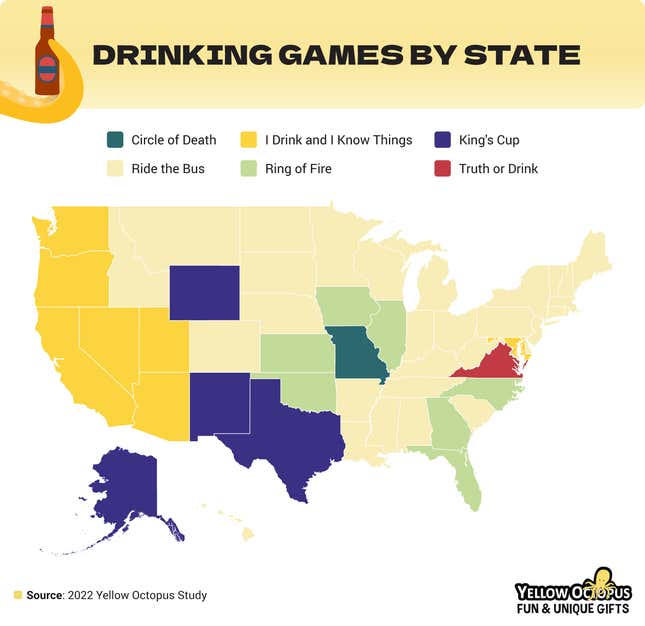 Vervorming Bedachtzaam Havoc The Most Popular Drinking Game in Every State