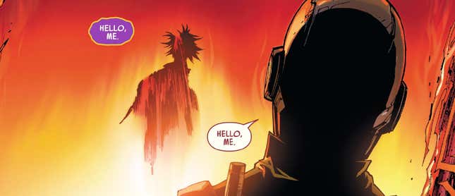 Momin resurrects himself on Mustafar in Darth Vader #23.