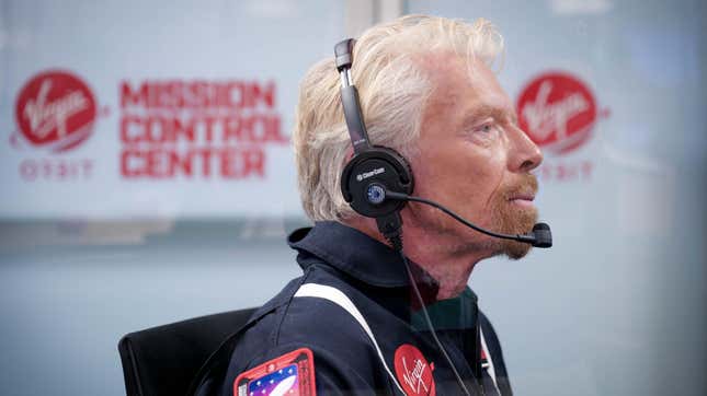 Virgin Orbit’s founder Richard Branson during the company’s Tubular Bells: Part One mission in June 2021.