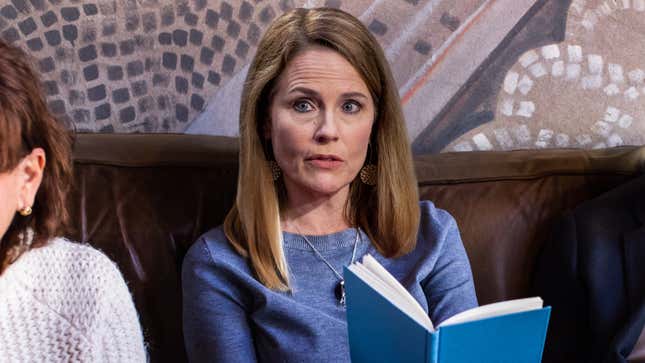 Image for article titled Amy Coney Barrett Worried Rest Of Feminist Book Club Mad At Her