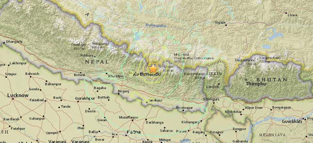 Image for article titled Another major earthquake has hit Nepal