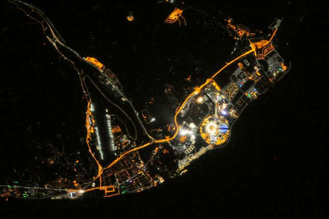 Image for article titled Can you recognize the world’s most famous cities from space?
