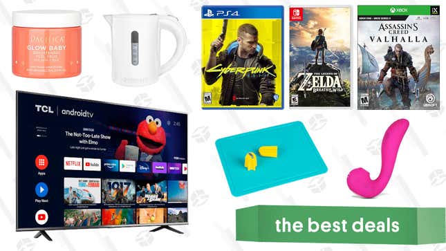 Image for article titled Monday&#39;s Best Deals: Cyberpunk 2077, Pacifica Skincare, 55&quot; TCL 4K TV, Nintendo Switch Games, Nimble Cutting Tools, Cuisinart Electric QuicKettle, and More