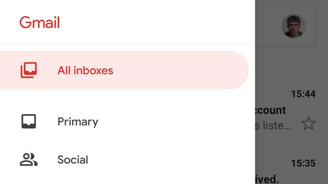 Gmail for Android and iOS lets you view emails for several accounts on one screen.