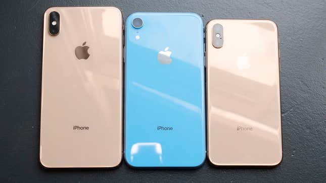 From left to right: XS Max, XR, and XS.