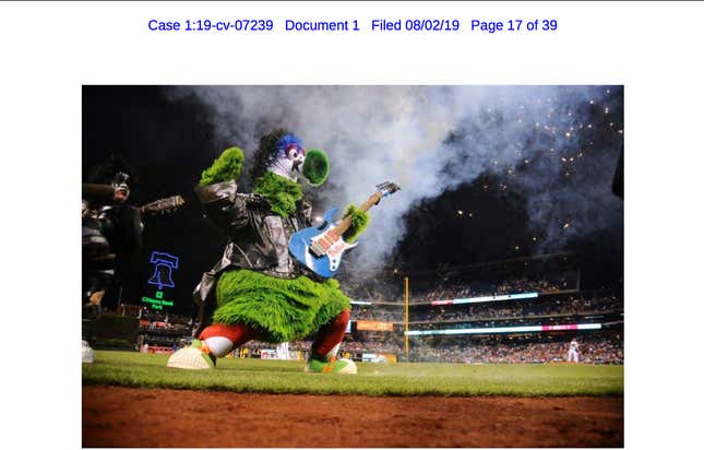 Image for article titled Phillies File Lawsuit To Prevent Phanatic From Hitting Free Agency