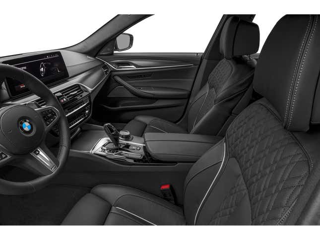 BMW 5 Series / M550i xDrive Sedan 2023. Driver’s Side with Door Open, Front Seat Feature