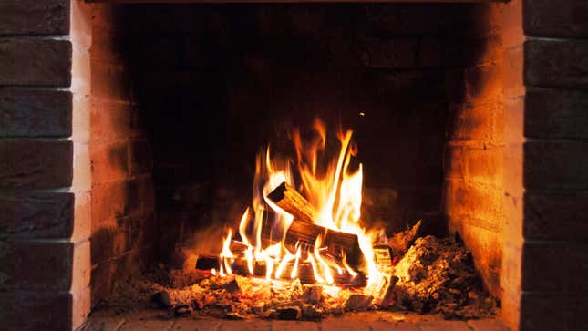 Image for article titled The Easiest Way to Build a Roaring Fire in Your Fireplace