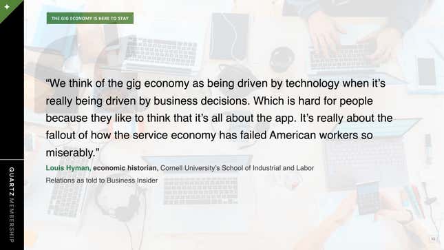 Image for article titled The gig economy gets a boost from the US election