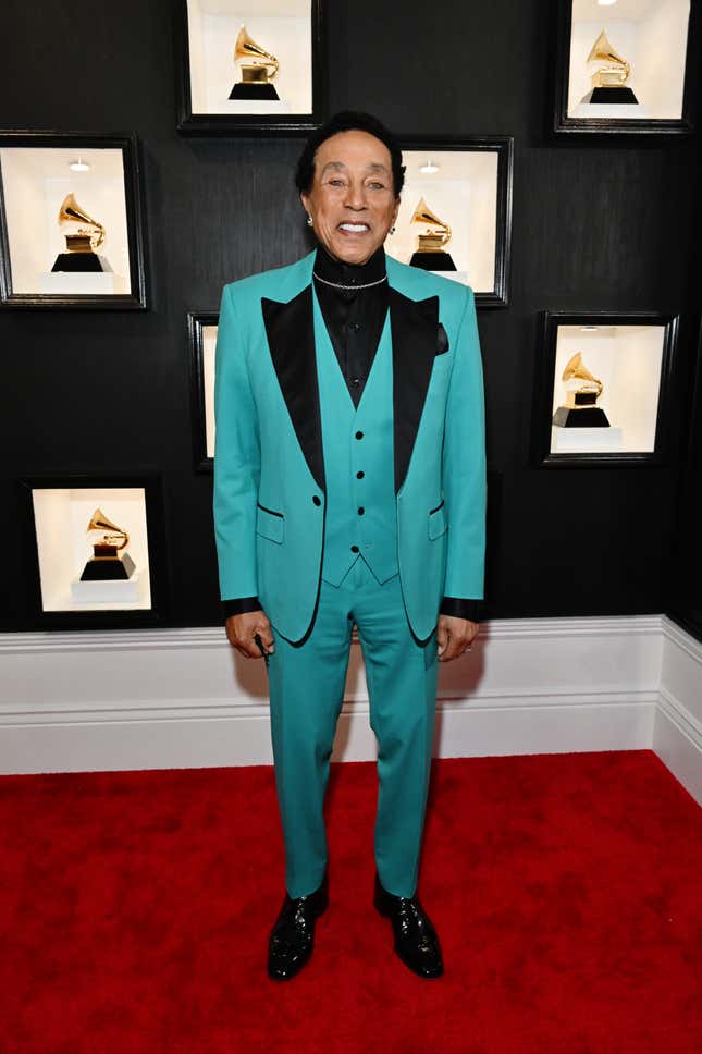 LOS ANGELES, CALIFORNIA - FEBRUARY 05: Smokey Robinson attends the 65th GRAMMY Awards on February 05, 2023 in Los Angeles, California. 