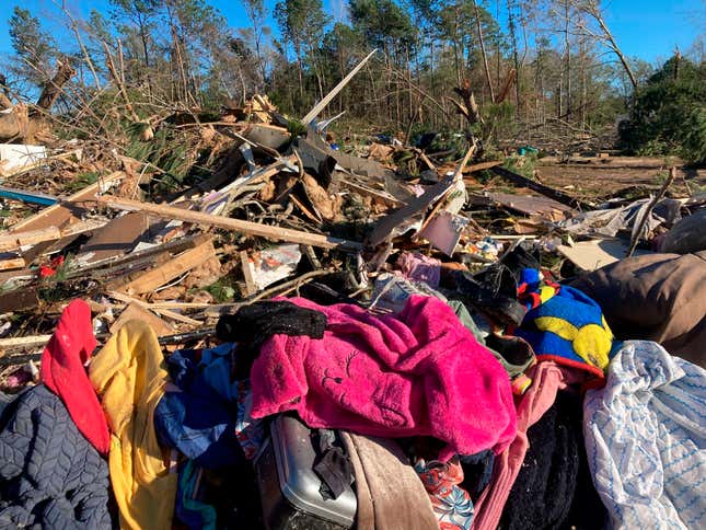 Debris in Keithville, Louisiana.