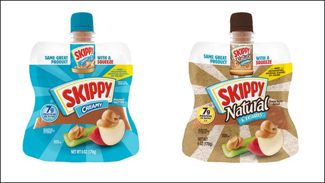 Image for article titled It’s Skippy vs. Jif in the battle of the squeezable peanut butter pouches [Updated]