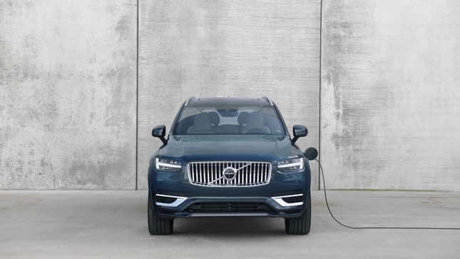 A photo of a blue 2023 Volvo XC90 SUV. 