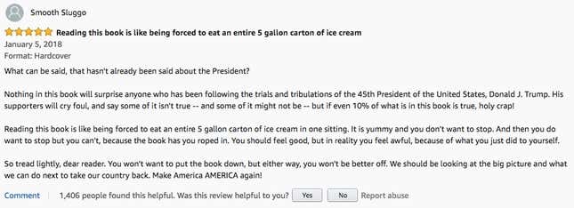 Image for article titled Amazon is deleting reviews of a controversial book about Donald Trump