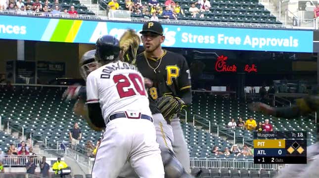 Braves-Pirates: Benches clear after Joe Musgrove hits Josh Donaldson