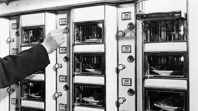 Automat restaurants are an example of a nearly-forgotten attempt to serve food from a box. Will Briggo and its ilk suffer the same fate?