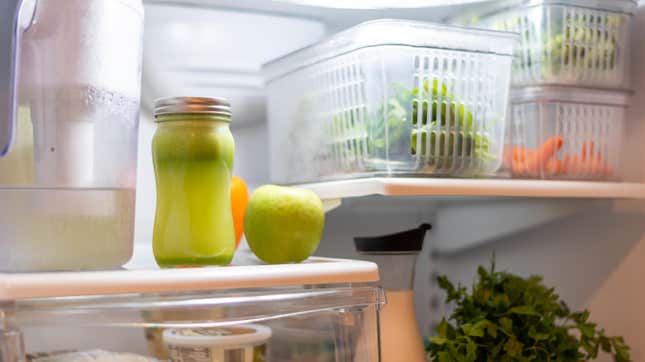 Neatly organized fridge