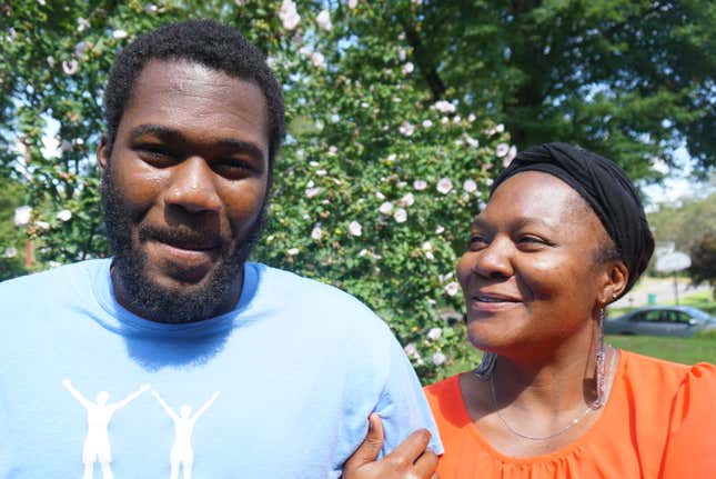 Davine Mason, right, and son Shawn Jordan, Jr.