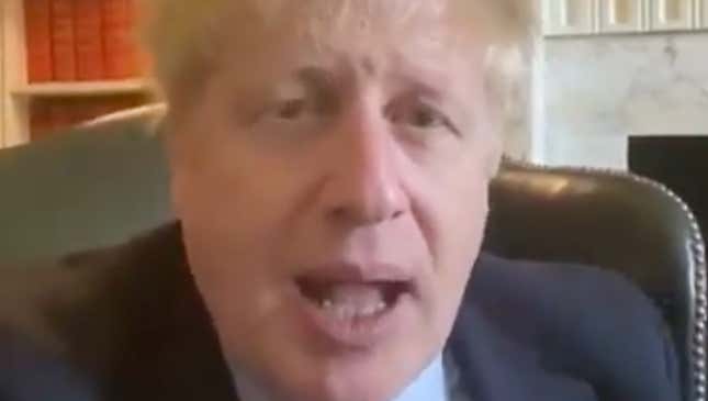Image for article titled UK Prime Minister Boris Johnson Announces He Tested Positive For Covid-19 in Twitter Video