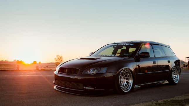 Image for article titled 10,000 Miles In A 700-HP Slammed SEMA-Build Subaru