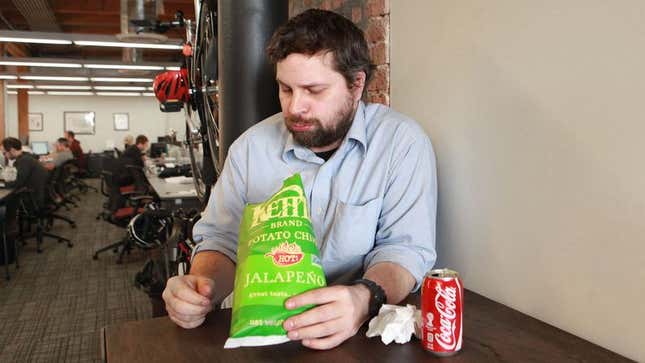 Image for article titled Man Regrets Straying From Sour Cream And Onion Potato Chips