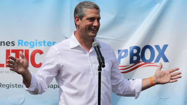 Image for article titled Why Is Tim Ryan&#39;s 2020 Campaign Selling &#39;Namaste, America&#39; Shirts?