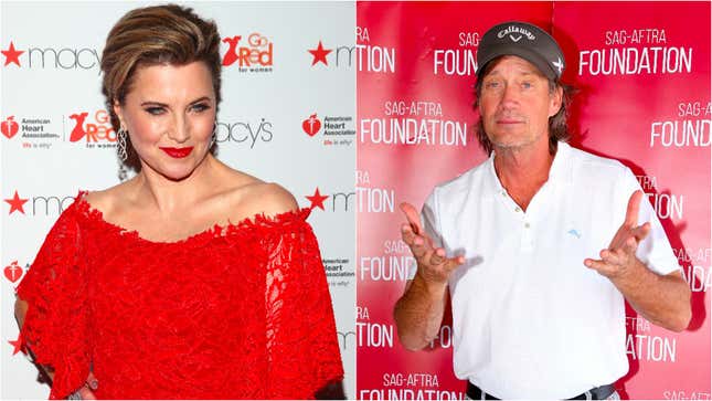Lucy Lawless ( Astrid Stawiarz/Getty Images for AHA); Kevin Sorbo (Maury Phillips/Getty Images for SAG-AFTRA Foundation)