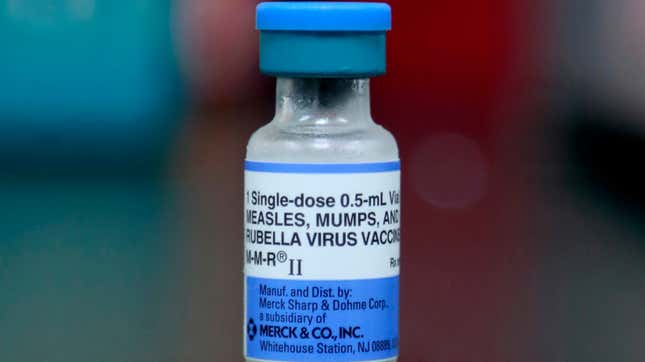 The measles, mumps, and rubella vaccine. 