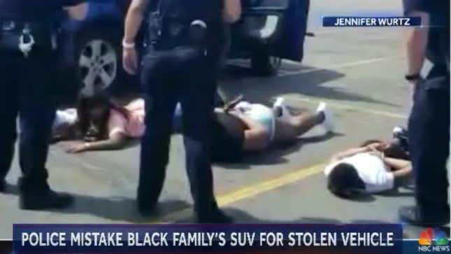 Image for article titled Black Family That Was Handcuffed After Being Wrongfully Suspected of Riding in Stolen Vehicle Sues Aurora, Colo., Police