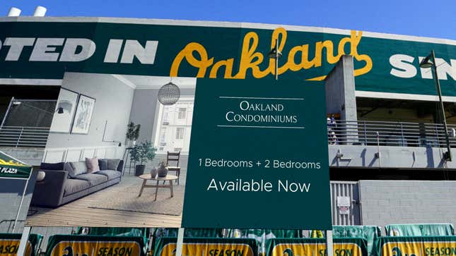 Image for article titled Oakland Athletics Stadium Immediately Converted Into Condos After Team Misses Rent Payment