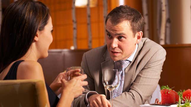 Image for article titled ‘That First Date Is Going Terribly,’ Think Diners Watching Couple Celebrate 5th Anniversary