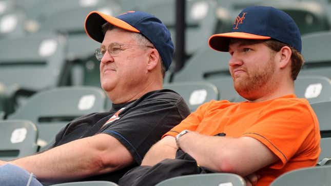 Image for article titled Father And Son Take Incredibly Sad Annual Trip To Florida To Watch Mets In Spring Training