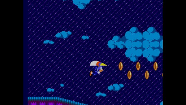 Sonic had a bunch of different ways to get around in Sonic 2: mine cart, hang glider, and pneumatic tube to name a few.