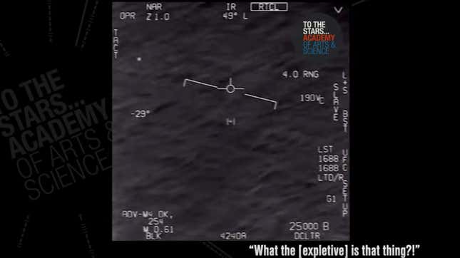 Image for article titled Navy Pilot Who Filmed UFO Describes Moment It Stopped Behaving Within The Normal Laws of Physics