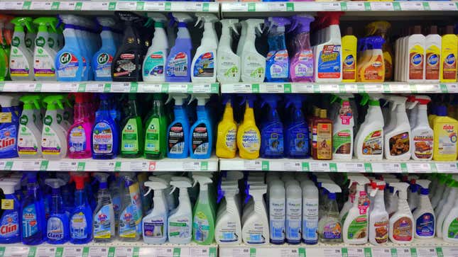 Image for article titled How to Recycle Household Cleaning Products and Hazardous Chemicals