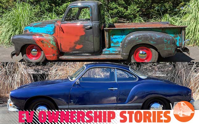 Image for article titled This Couple Converted Two Classic Cars To Electric All On Their Own