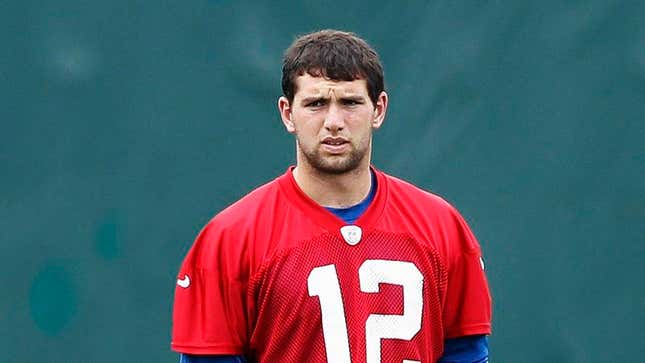 Image for article titled Andrew Luck Cut From Colts After Overthrowing Wide-Open Receiver