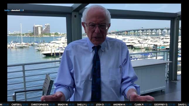 Image for article titled Bernie Sanders&#39; New Twitch Channel Needs Fewer Campaign Ads, More Bernie Sanders