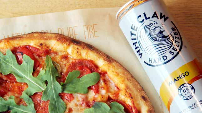Image for article titled When White Claw’s on a pizza, you can eat White Claw anytime