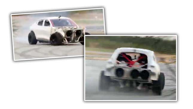 Image for article titled Someone Seems To Be Testing Some Kind Of Mystery Racing Ford Mach-E And It Looks Like A Lot Of Fun