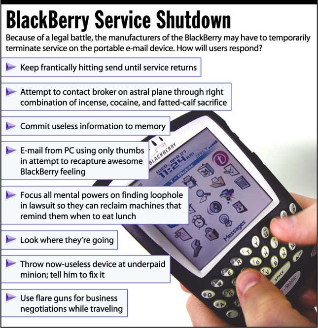 Image for article titled BlackBerry Service Shutdown
