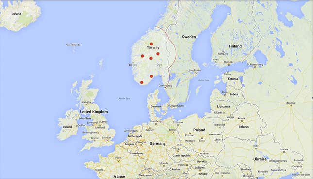 Tesla’s entire European supercharger network.