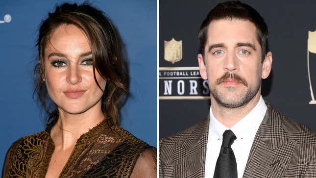 Image for article titled Aaron Rodgers and Shailene Woodley May Have Broken Up, Still Manage to Put Out Cringe