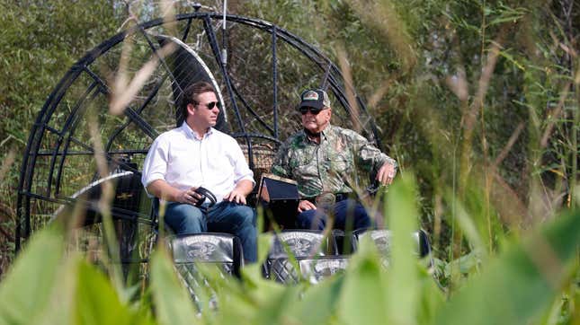 Then-candidate Ron DeSantis takes a tour of the Everglades in September of 2018. 