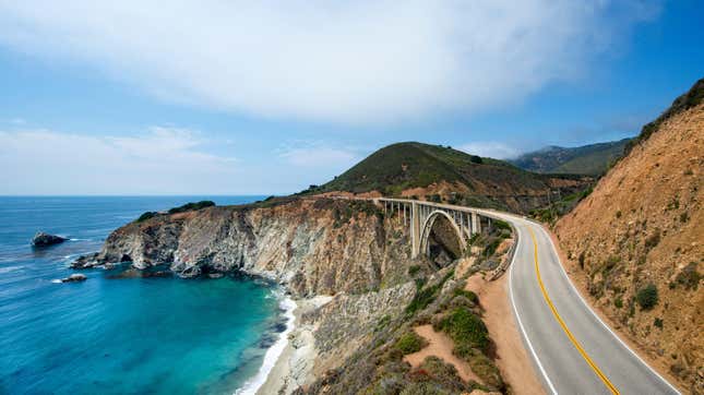 A picture of the Pacific Coast Highway at Big Sur, California