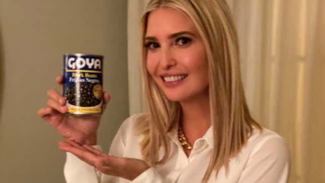 Image for article titled Yes, of Course Ivanka Clutching a Can of Goya Beans Is an Ethics Violation