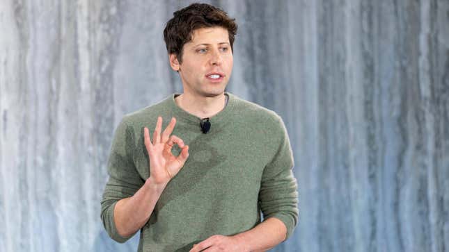 Photo of Sam Altman speaking 