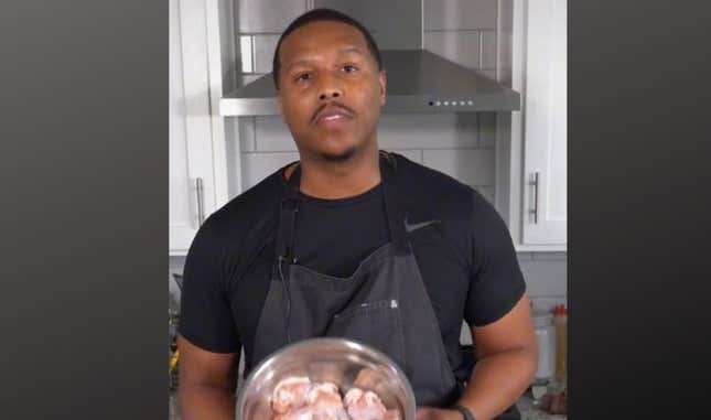 Waymond Wesley, or “Chef Way,” in a video featured on TikTok.